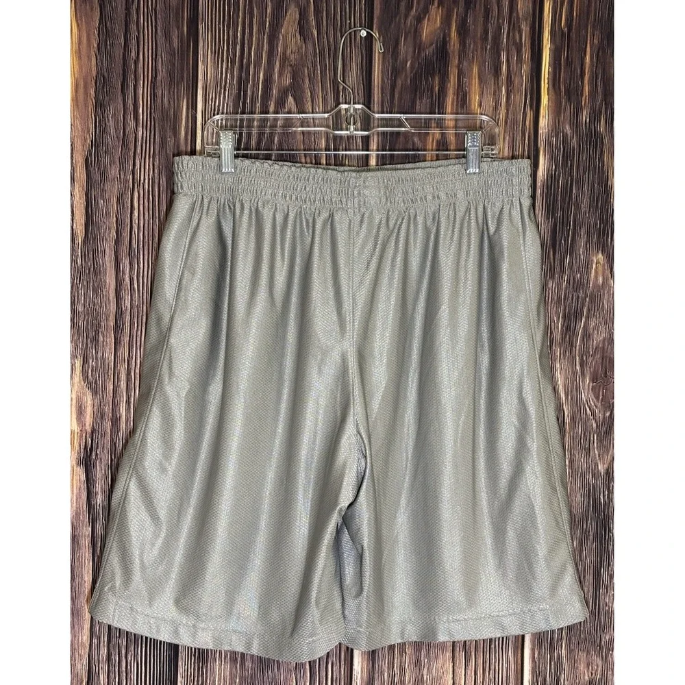 NIKE MENS GRAY BASKETBALL SHORTS SIZE XL 480400-070 GRAY POCKETS LINED